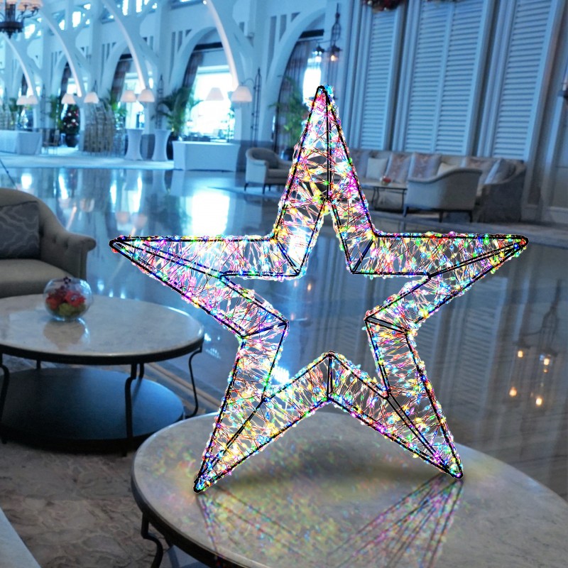 Brown 3D Star Ø 55cm HDM 2000 MicroLED MULTIFLASH RGB