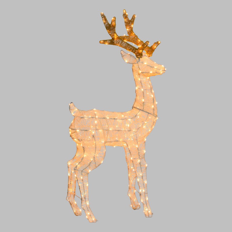 3D reindeer H125cm head turned right LHC 240 LED series