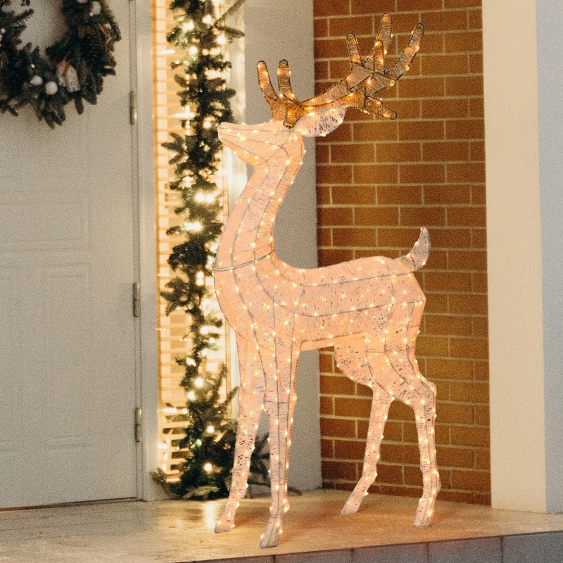 3D reindeer H160cm head turned right LHC 380 LED series