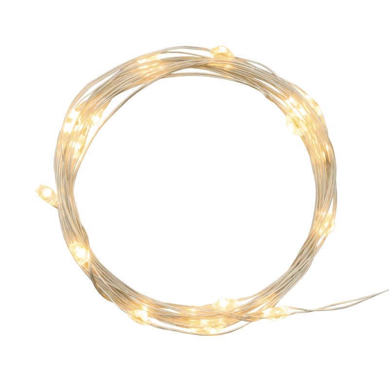 String of 20 WARM WHITE MicroLEDs Steady light