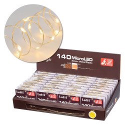 String light 14m, 140 WARM WHITE MicroLEDs ø1,5mm, PDQ version,