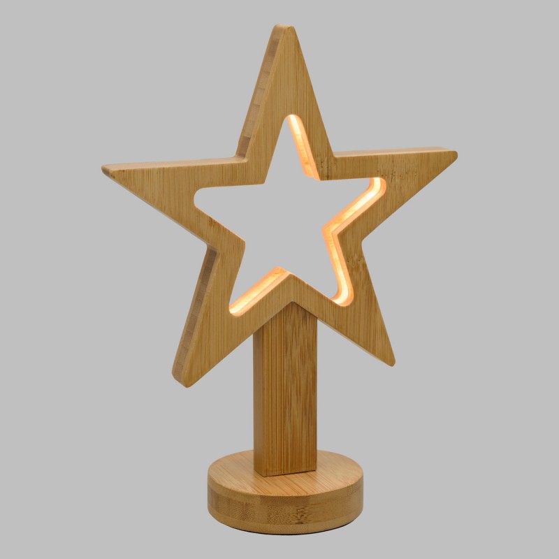 Star with Base H25cm WARM WHITE LED