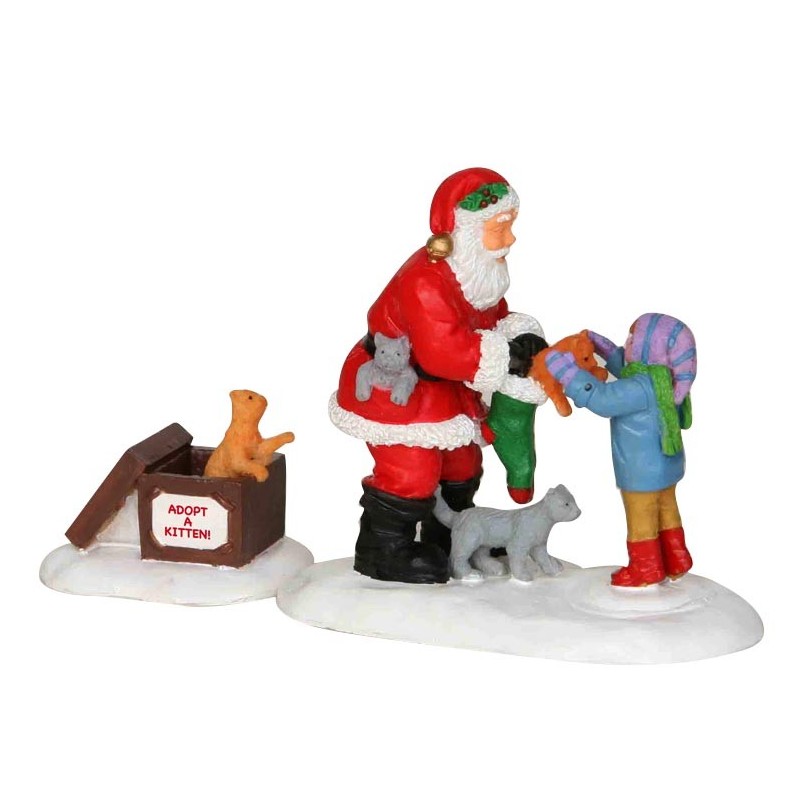 Santa And Kittens Set of 2 Ref. 22045