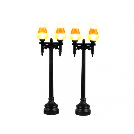 Candy Corn Street Light Set Of 2 Cod. 34071