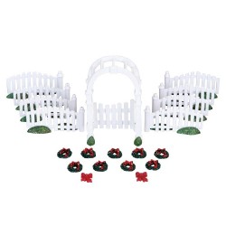 Plastic Arbor & Picket Fences With Decorations Set of 20 Ref. 4233