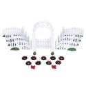 Plastic Arbor & Picket Fences With Decorations Set of 20 Ref. 4233