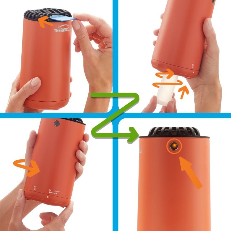 Thermacell MINI HALO Mosquito Repellent Device in Canyon Orange