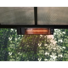 Canopia Outdoor Infrared Heater in Carbon Fiber IP65 with Wall Mounting