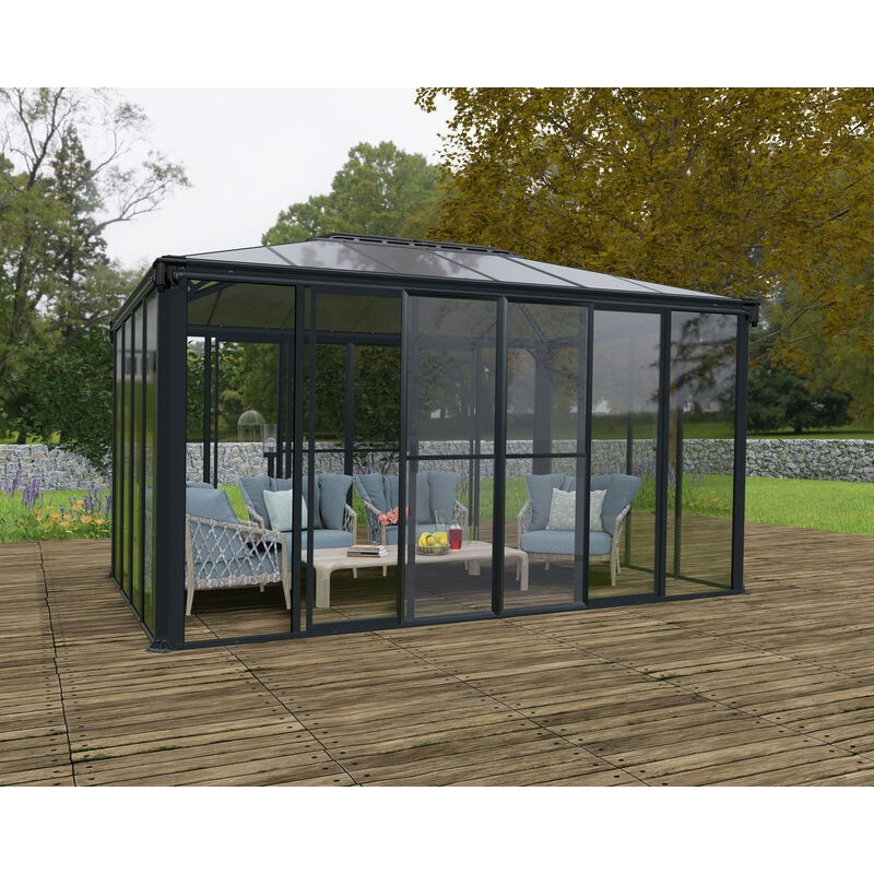 Canopia Ledro Gazebo Chiuso in Alluminio 3X4.3 m