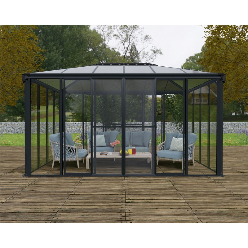 Canopia Ledro Gazebo Chiuso in Alluminio 3X4.3 m