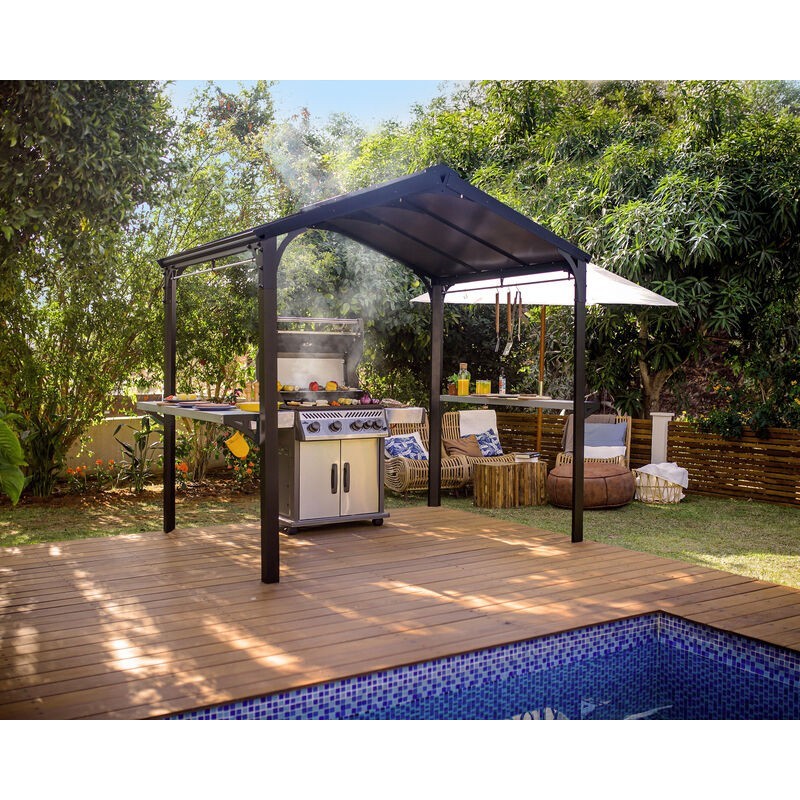 Canopia Austin Gazebo per Barbecue in Alluminio 1.8X2.4 m