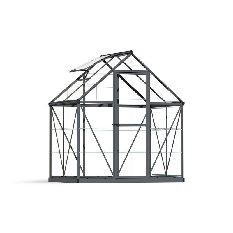 Canopia Harmony Transparent Garden Greenhouse in Polycarbonate 126X185X208 cm Gray