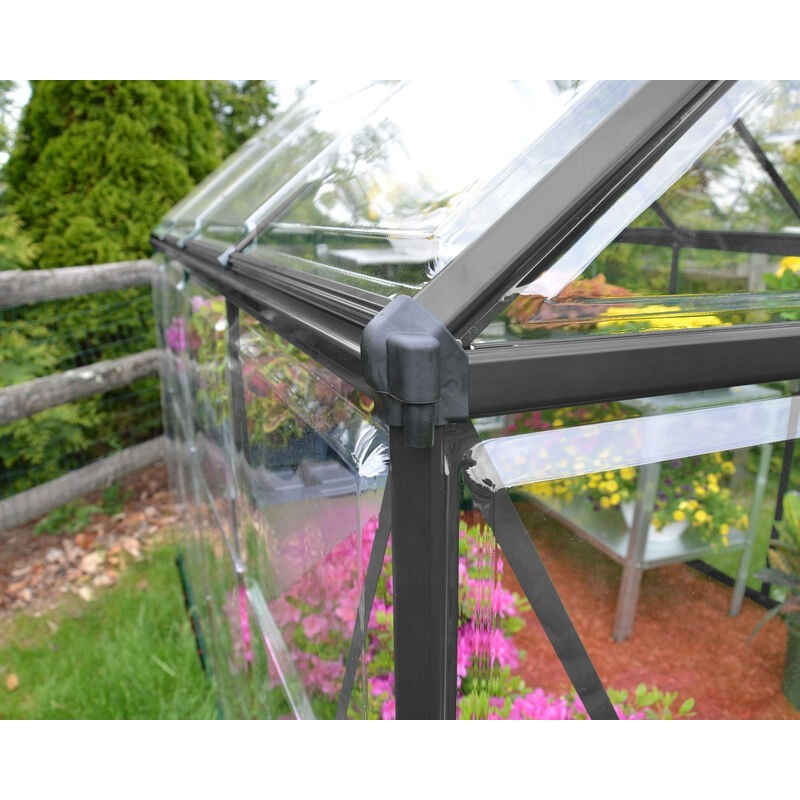 Canopia Harmony Transparent Garden Greenhouse in Polycarbonate 126X185X208 cm Gray