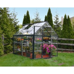 Canopia Harmony Transparent Garden Greenhouse in Polycarbonate 247X185X208 cm Gray