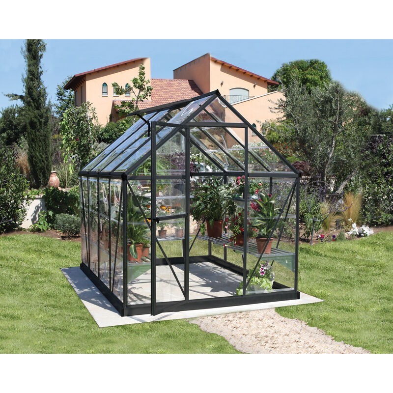 Canopia Harmony Transparent Garden Greenhouse in Polycarbonate 247X185X208 cm Gray