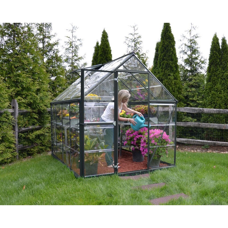 Canopia Harmony Transparent Garden Greenhouse in Polycarbonate 247X185X208 cm Gray