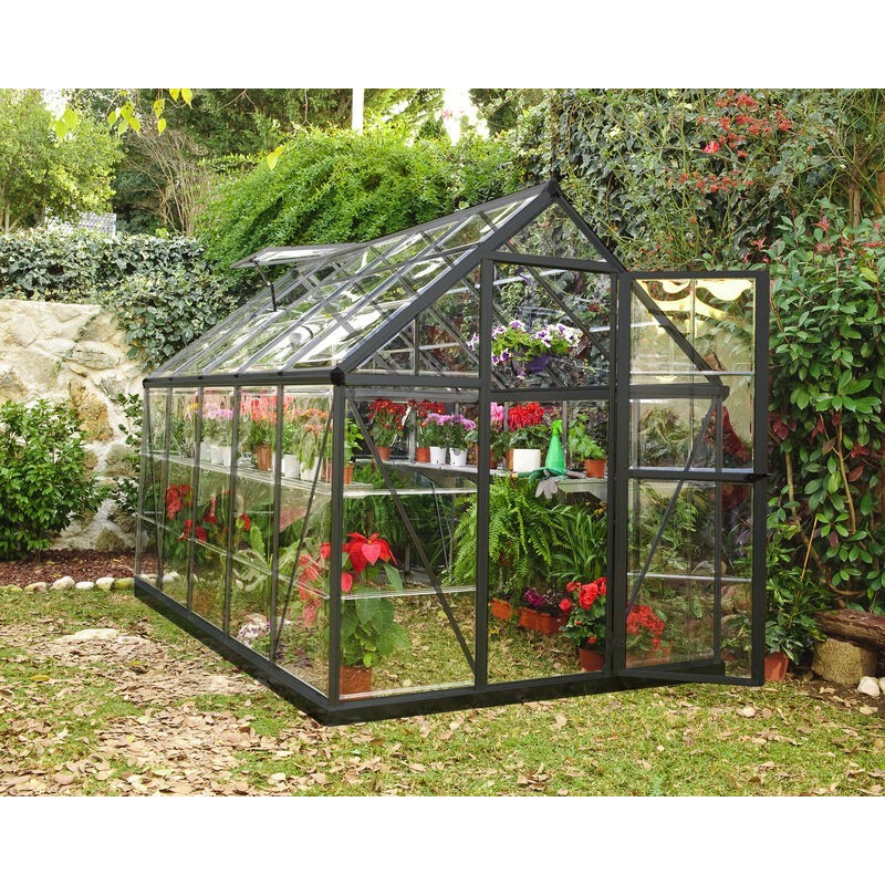 Canopia Harmony Transparent Garden Greenhouse in Polycarbonate 306X185X208 cm Gray