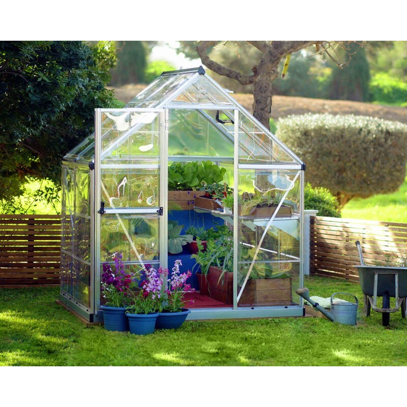 Canopia Harmony Transparent Garden Greenhouse in Polycarbonate 126X185X208 cm Silver