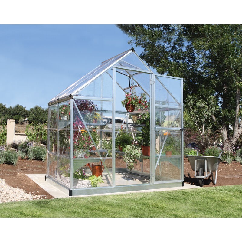 Canopia Harmony Transparent Garden Greenhouse in Polycarbonate 126X185X208 cm Silver