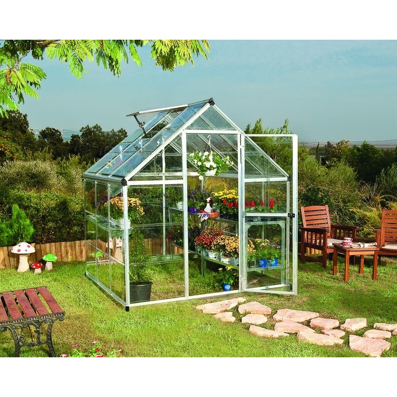 Canopia Harmony Transparent Garden Greenhouse in Polycarbonate 186X185X208 cm Silver