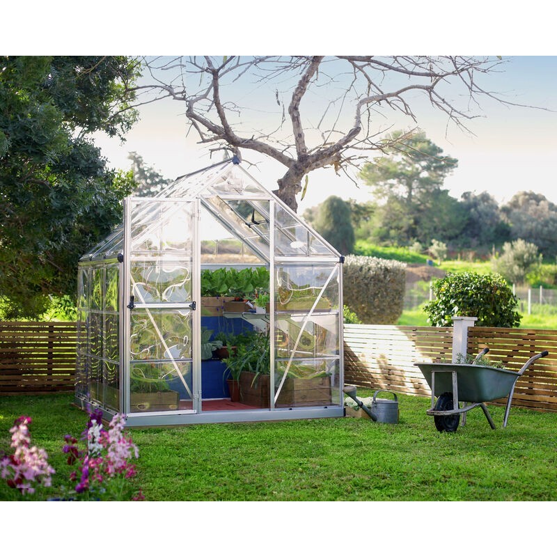 Canopia Harmony Transparent Garden Greenhouse in Polycarbonate 186X185X208 cm Silver