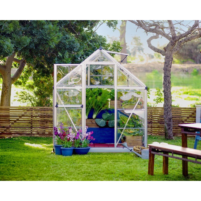 Canopia Harmony Transparent Garden Greenhouse in Polycarbonate 247X185X208 cm Silver