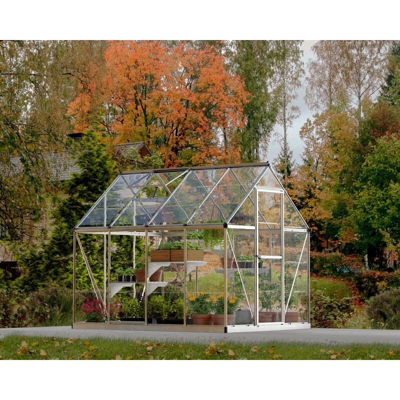 Canopia Harmony Transparent Garden Greenhouse in Polycarbonate 247X185X208 cm Silver