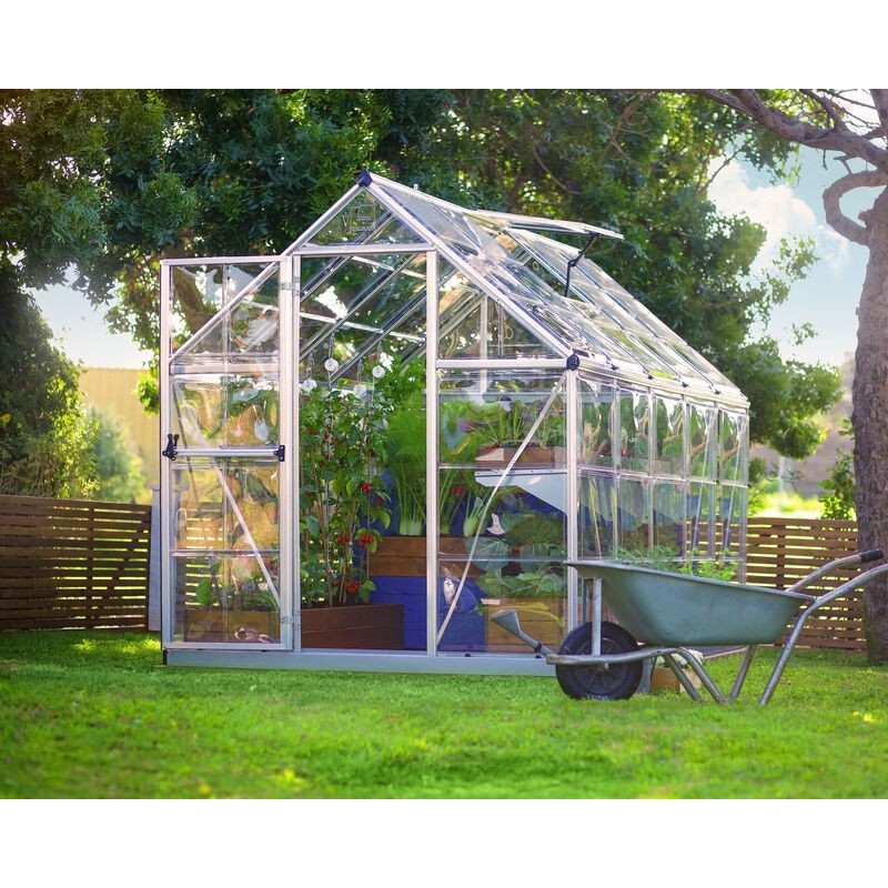 Canopia Harmony Transparent Garden Greenhouse in Polycarbonate 306X185X208 cm Silver