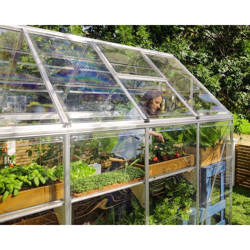 Canopia Harmony Transparent Garden Greenhouse in Polycarbonate 306X185X208 cm Silver