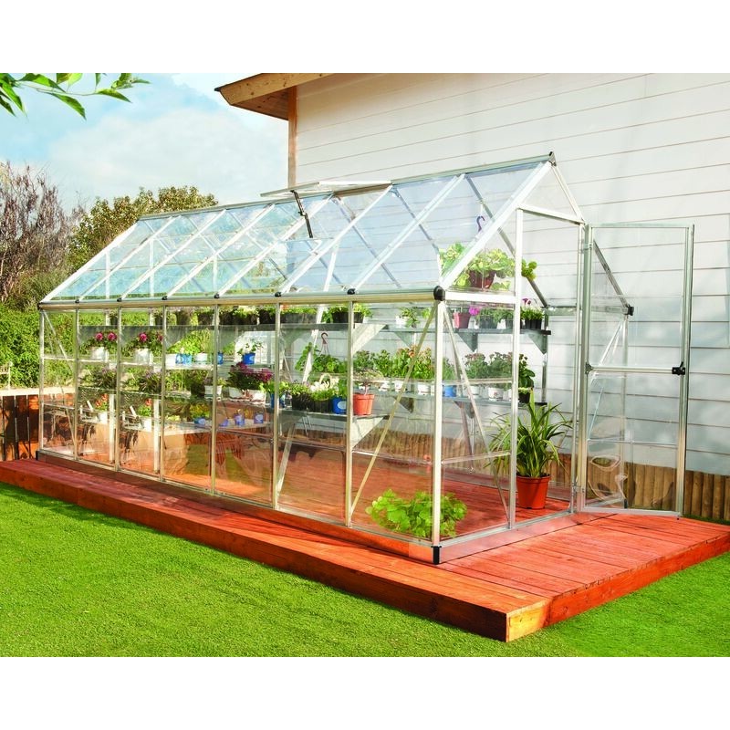 Canopia Harmony Transparent Garden Greenhouse in Polycarbonate 426X185X208 cm Silver