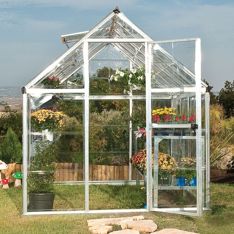 Canopia Harmony Transparent Garden Greenhouse in Polycarbonate 426X185X208 cm Silver