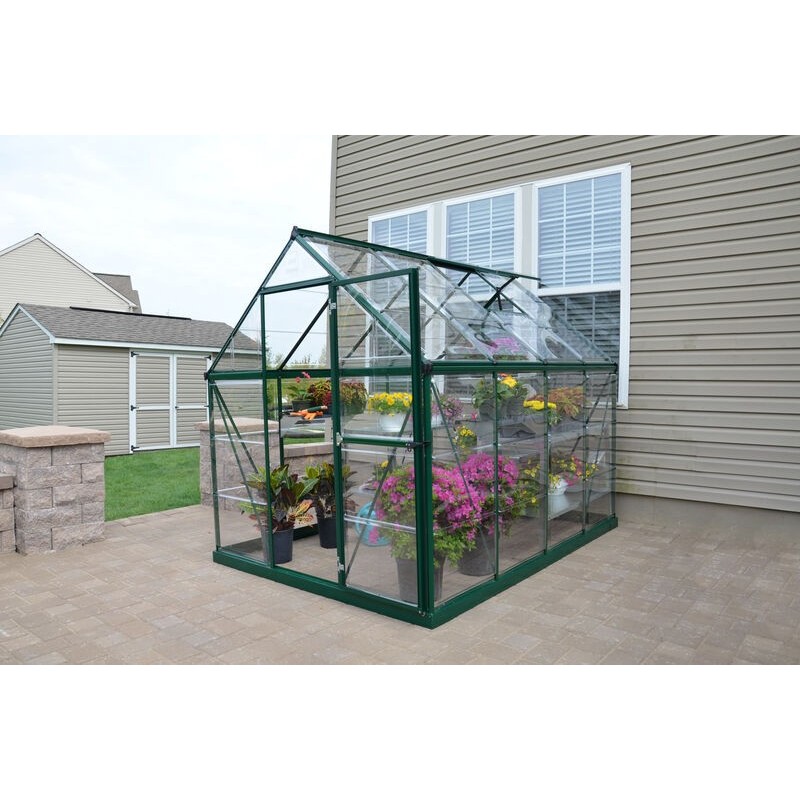 Canopia Harmony Transparent Garden Greenhouse in Polycarbonate 247X185X208 cm Green