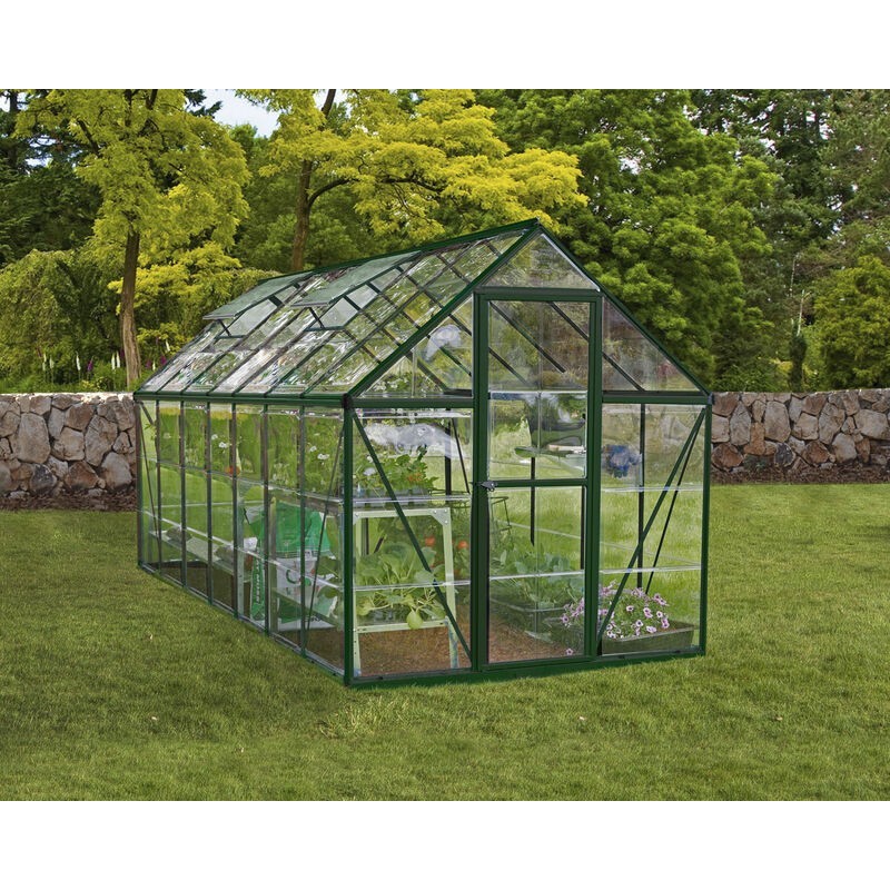 Canopia Harmony Transparent Garden Greenhouse in Polycarbonate 426X185X208 cm Green