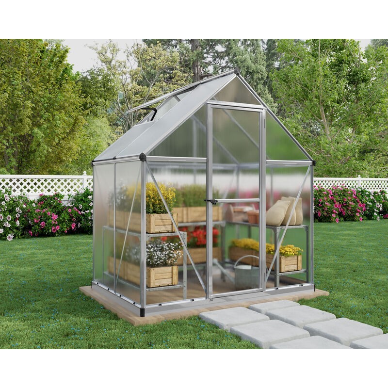 Canopia Mythos Double Layer Garden Greenhouse in Polycarbonate 126X185X208 cm Silver