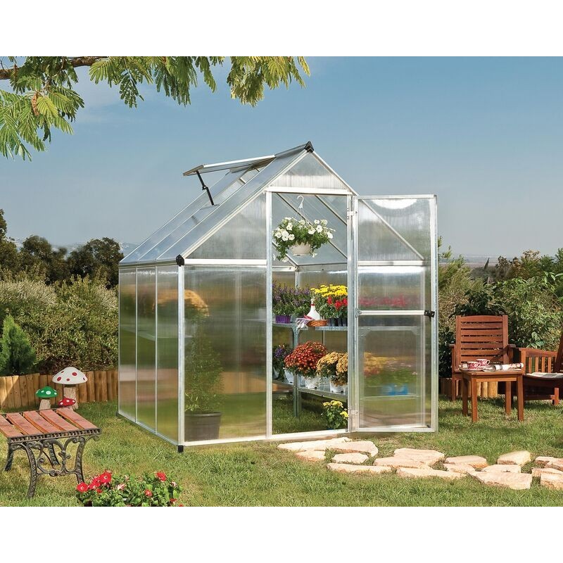 Canopia Mythos Double Layer Garden Greenhouse in Polycarbonate 186X185X208 cm Silver