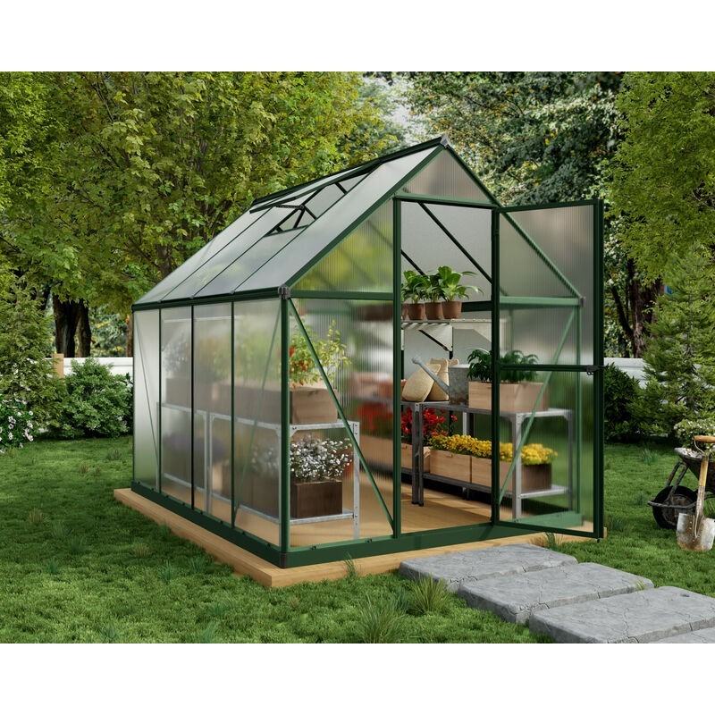 Canopia Mythos Double Layer Garden Greenhouse in Polycarbonate 247X185X208 cm Green