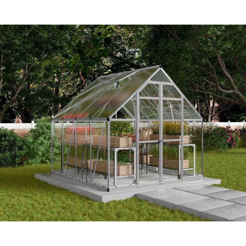 Canopia Balance Hybrid Garden Greenhouse in Polycarbonate 247X244x229 cm Silver