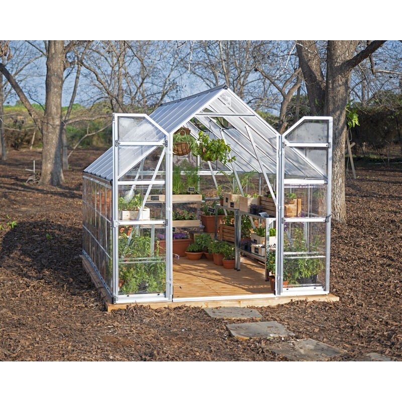 Canopia Balance Hybrid Garden Greenhouse in Polycarbonate 367X244X229 cm Silver