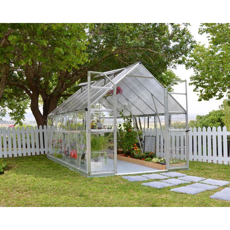 Canopia Balance Hybrid Garden Greenhouse in Polycarbonate 367X244X229 cm Silver