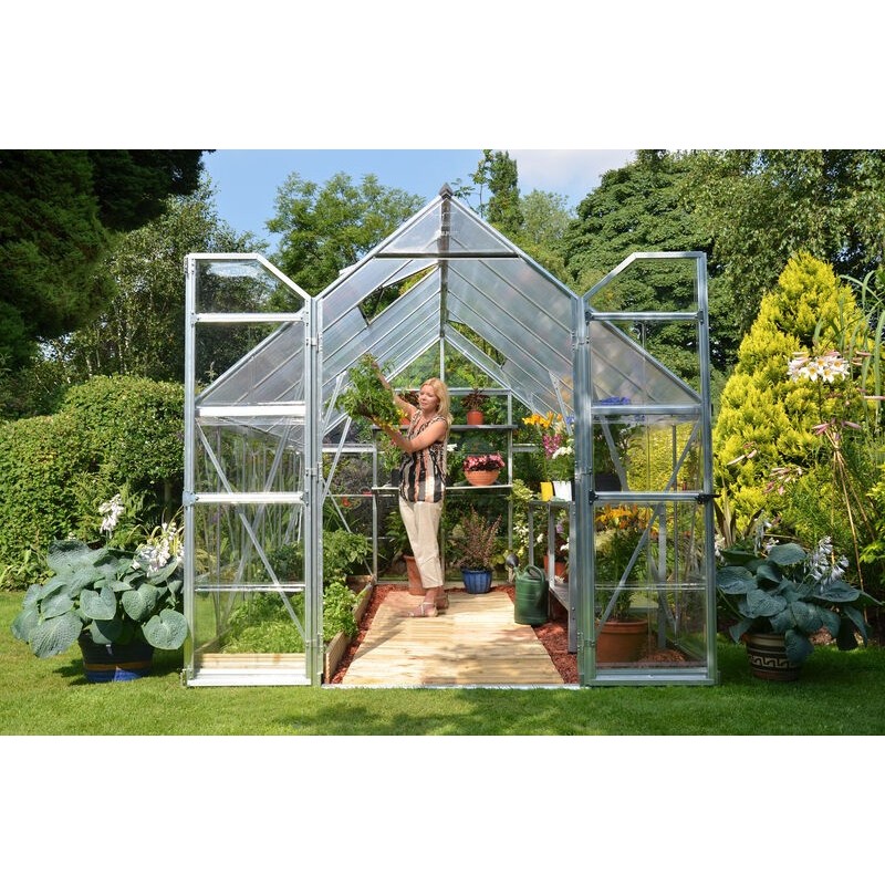 Canopia Balance Hybrid Garden Greenhouse in Polycarbonate 367X244X229 cm Silver