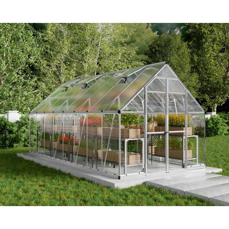 Canopia Balance Hybrid Garden Greenhouse in Polycarbonate 487X244X229 cm Silver