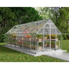 Canopia Balance Hybrid Garden Greenhouse in Polycarbonate 607X244X229 cm Silver