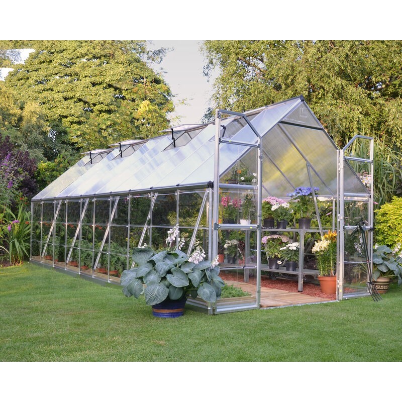 Canopia Balance Hybrid Garden Greenhouse in Polycarbonate 607X244X229 cm Silver