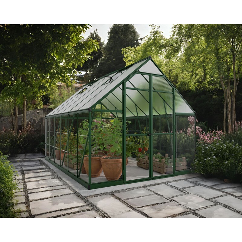 Canopia Balance Hybrid Garden Greenhouse in Polycarbonate 367X244X229 cm Green