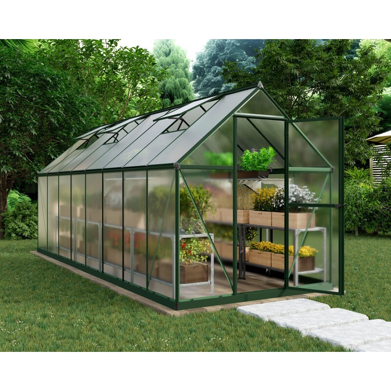 Canopia Balance Hybrid Garden Greenhouse in Polycarbonate 367X244X229 cm Green