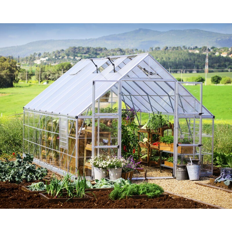 Canopia Balance Hybrid Garden Greenhouse in Polycarbonate 484X304X257 cm Silver