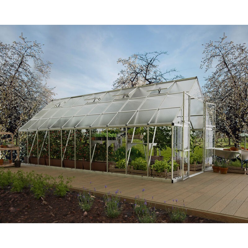 Canopia Balance Hybrid Garden Greenhouse in Polycarbonate 604X304X257 cm Silver