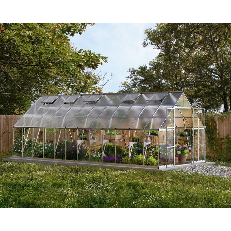 Canopia Balance Hybrid Garden Greenhouse in Polycarbonate 724X304X257 cm Silver