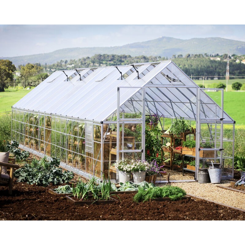 Canopia Balance Hybrid Garden Greenhouse in Polycarbonate 964X304X257 cm Silver