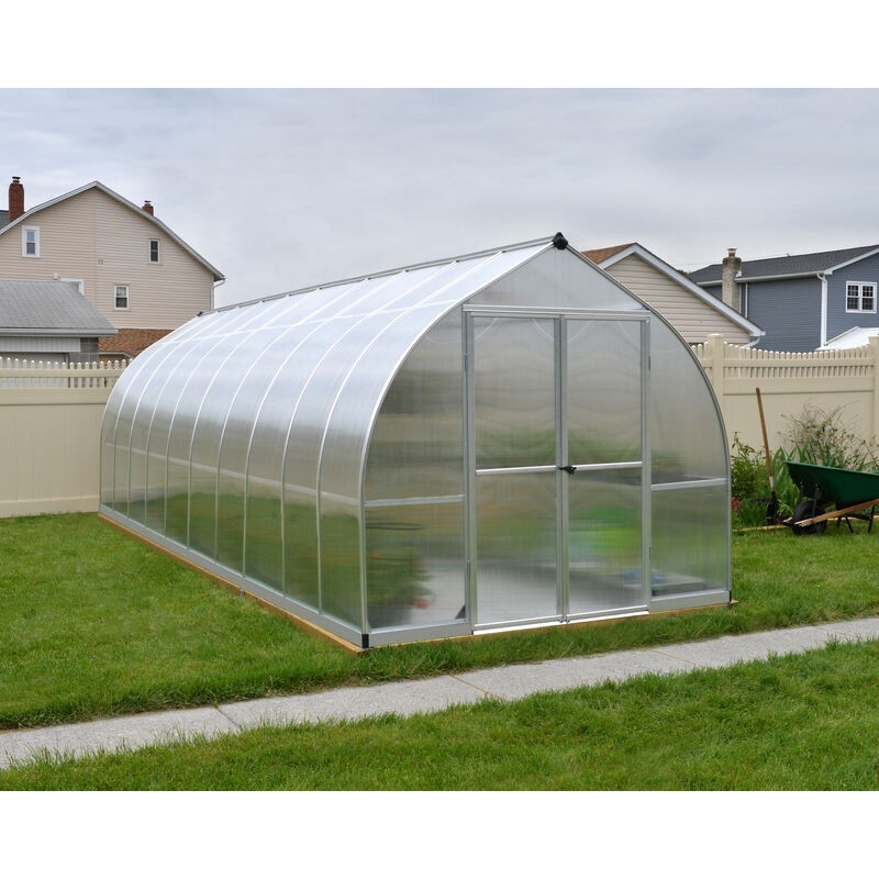 Canopia Beautiful Double Layer Garden Greenhouse in Polycarbonate 613X244X219 cm Silver